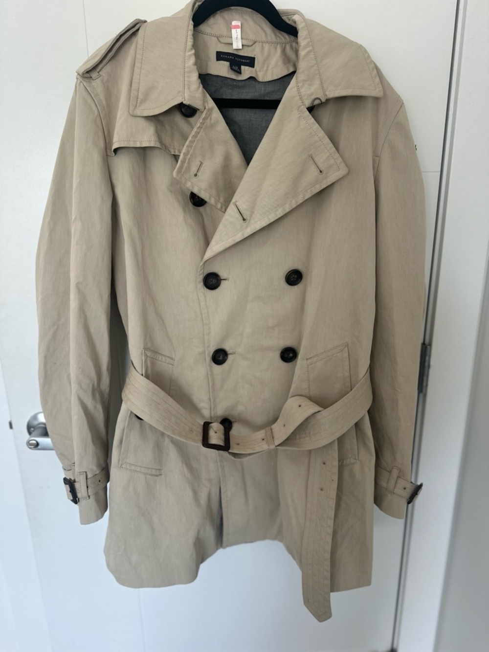 Banana Republic Men’s Beige Double-Breasted Trench Coat